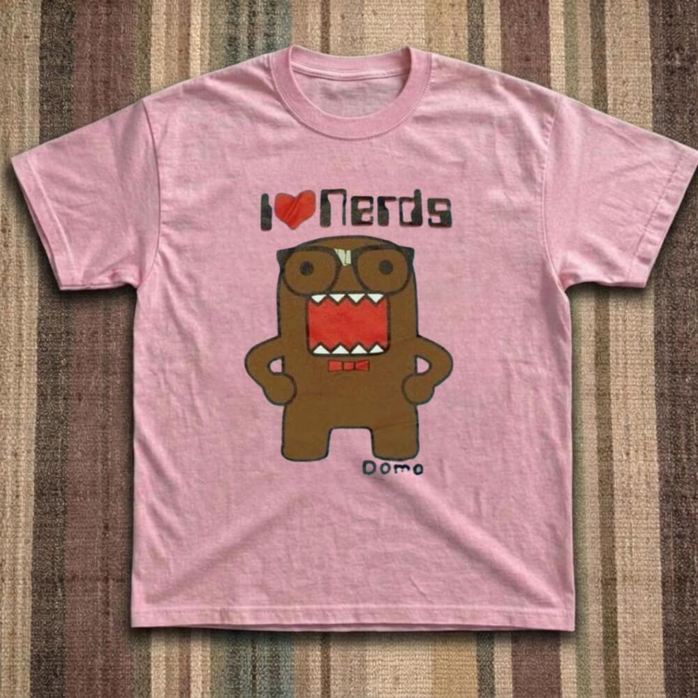 Pink Domo I Love Nerds Graphic Tee